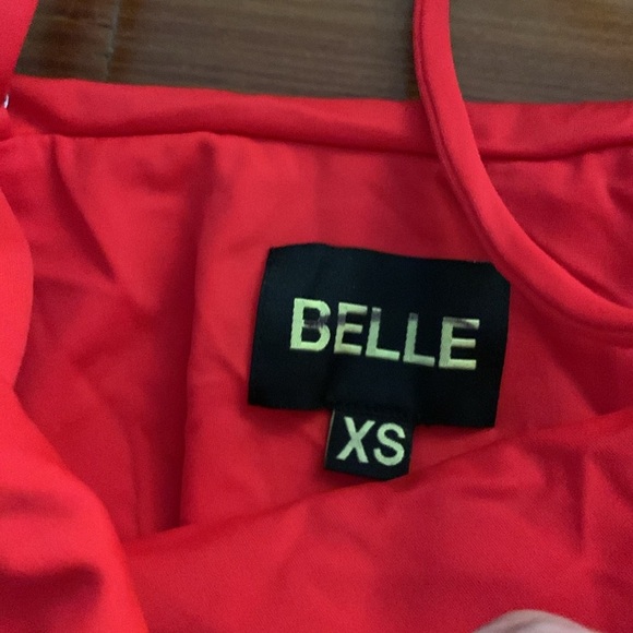 NEW Free People Belle The Label Maillot Red One Piece Swimsuit XSmall - Picture 5 of 5